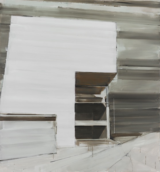 André Deloar: Zugang, 2015, acrylic and oil on canvas, 140 x 130 cm

